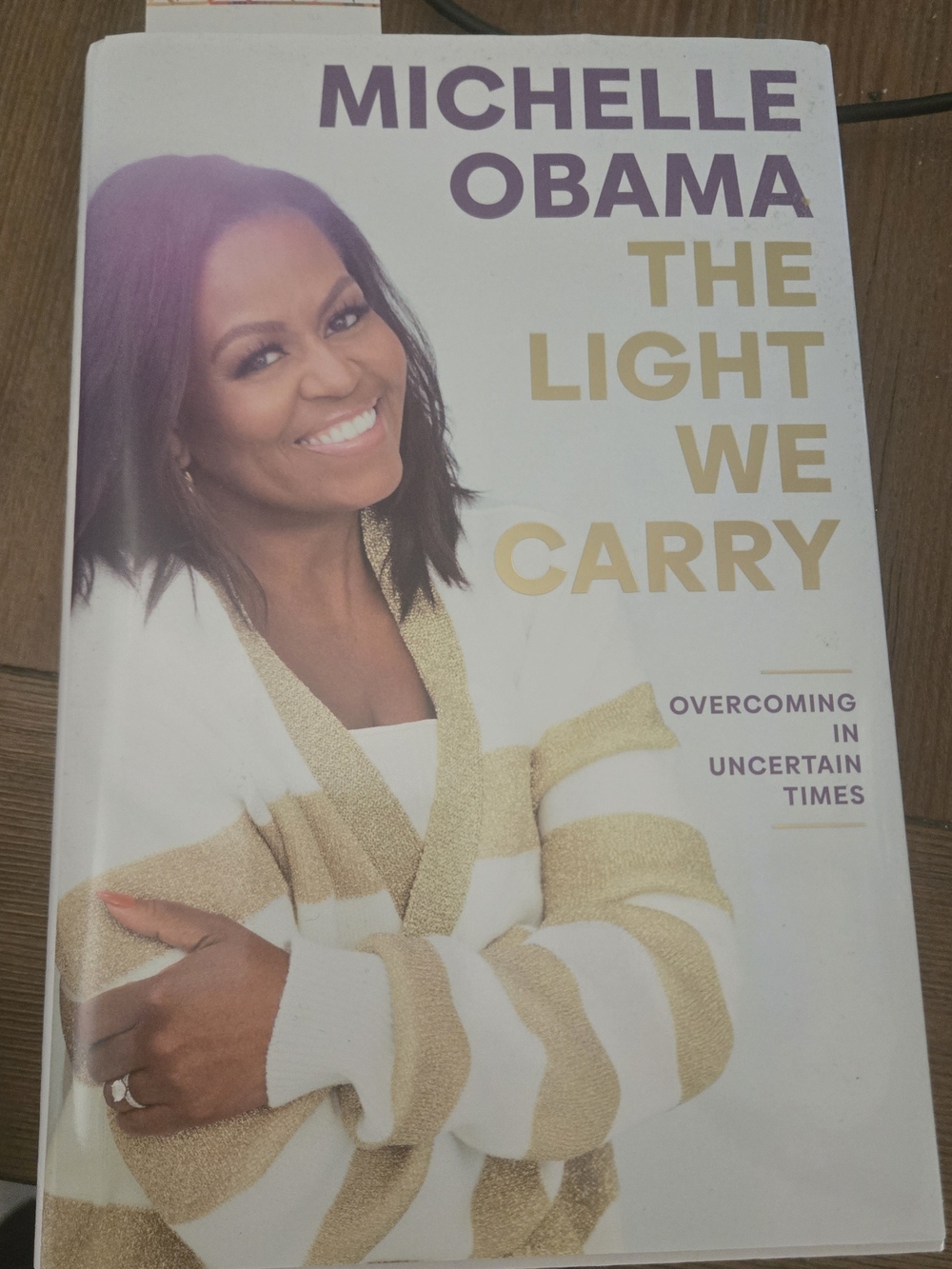 Michelle Obama "The Light We Carry" Hardcover - White & Gold Cover